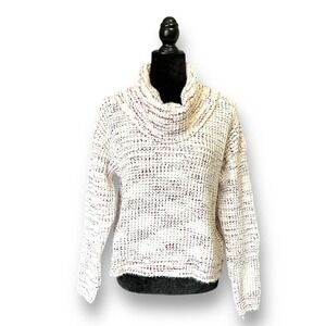 Adyson Parker Sweater Womens S Purple Confetti Comb Cozy Cowl Neck Long Sleeve